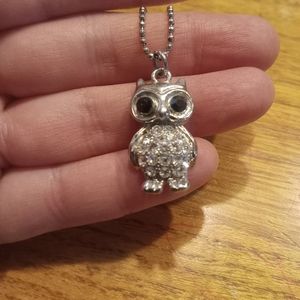 Owl Pendant Rhinetone Eyes & Body 15" Chain. Bundle For Extra Discount.